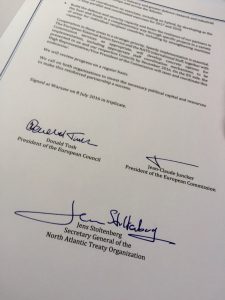 Jens Stoltenberg: Декларация о кооперации НАТО и ЕС — саммит НАТО в Варшаве