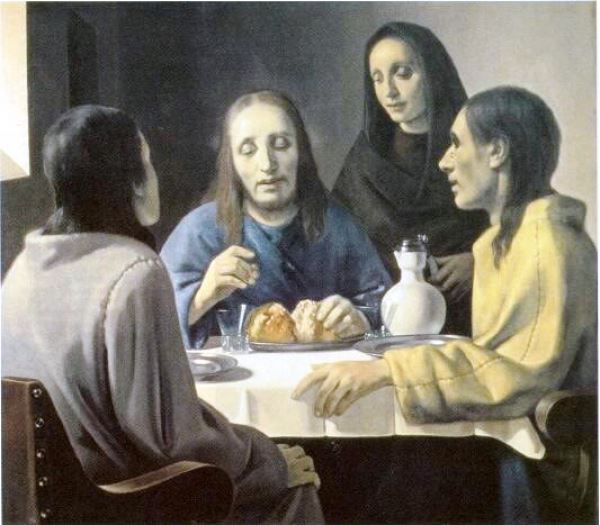 Фальсификатор Хан Ван Мегерен, Христос в Эммаусе (фрагмент)