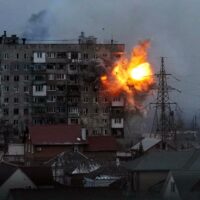 Civilian building in Mariupol shelled by Russian invaders